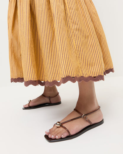 Women Loeffler Randall Dana Brown Strappy Jelly Sandal