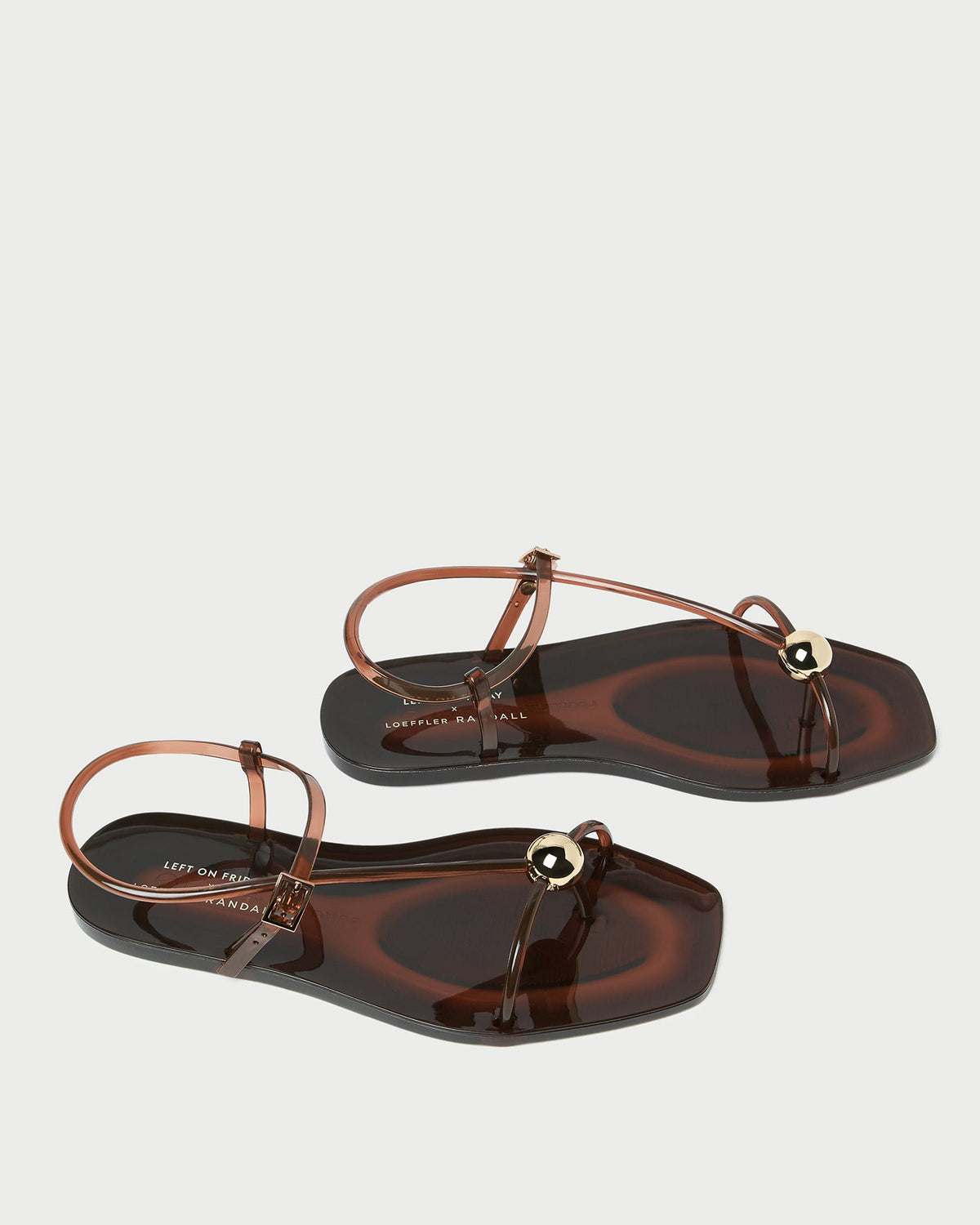 Women Loeffler Randall Dana Brown Strappy Jelly Sandal