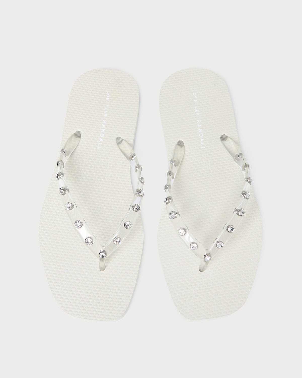 Women Loeffler Randall Taryn Cream Jelly Flip Flop