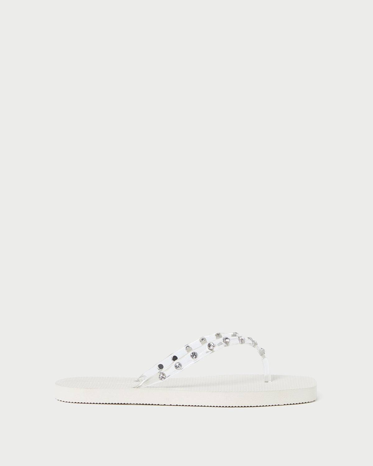 Women Loeffler Randall Taryn Cream Jelly Flip Flop