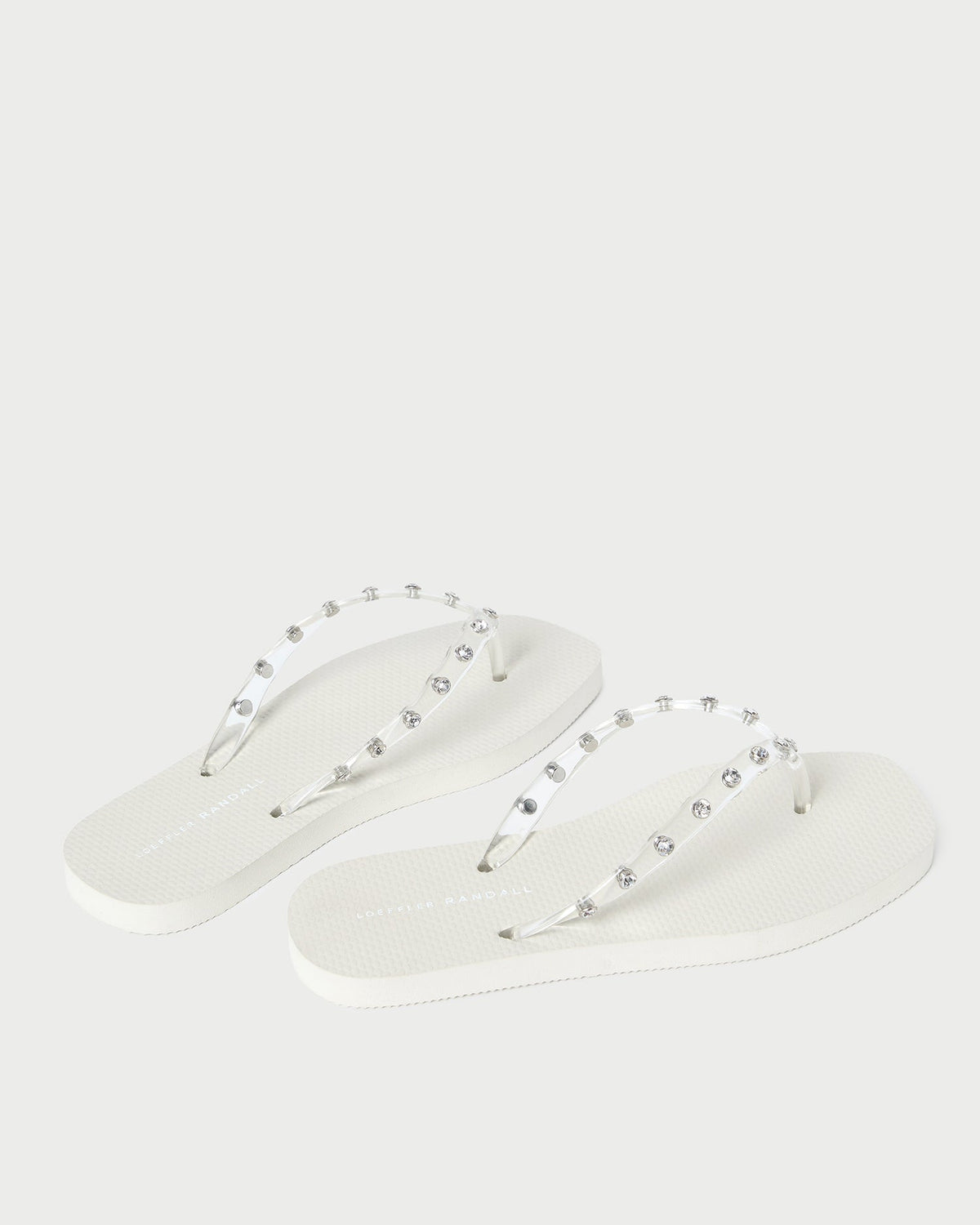 Women Loeffler Randall Taryn Cream Jelly Flip Flop