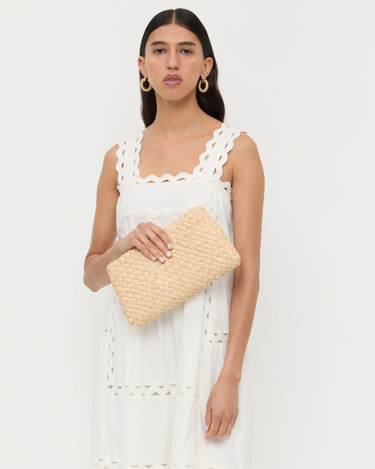 Women Loeffler Randall Aviva Natural Woven Straw Bag