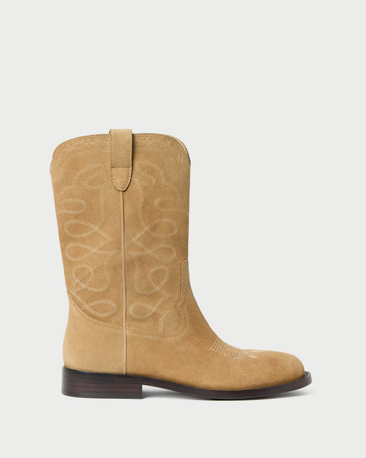 Women Loeffler Randall Jett Sand Suede Calf Boot