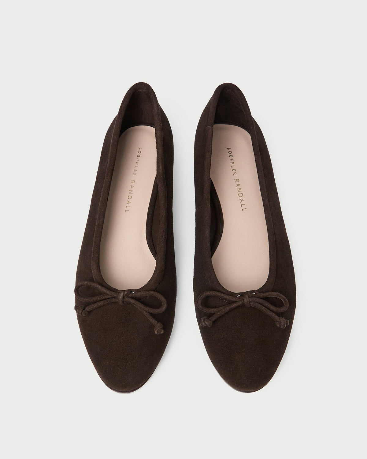 Women Loeffler Randall Noelle Brown Suede Ballet Flat