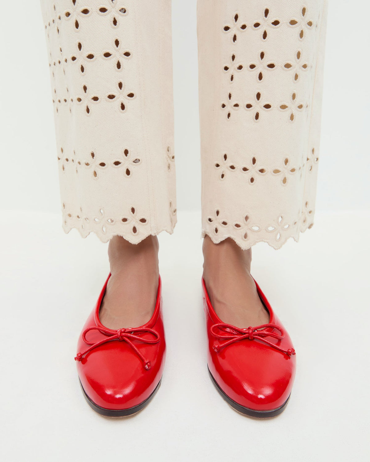 Women Loeffler Randall Noelle Red Ballet Flat