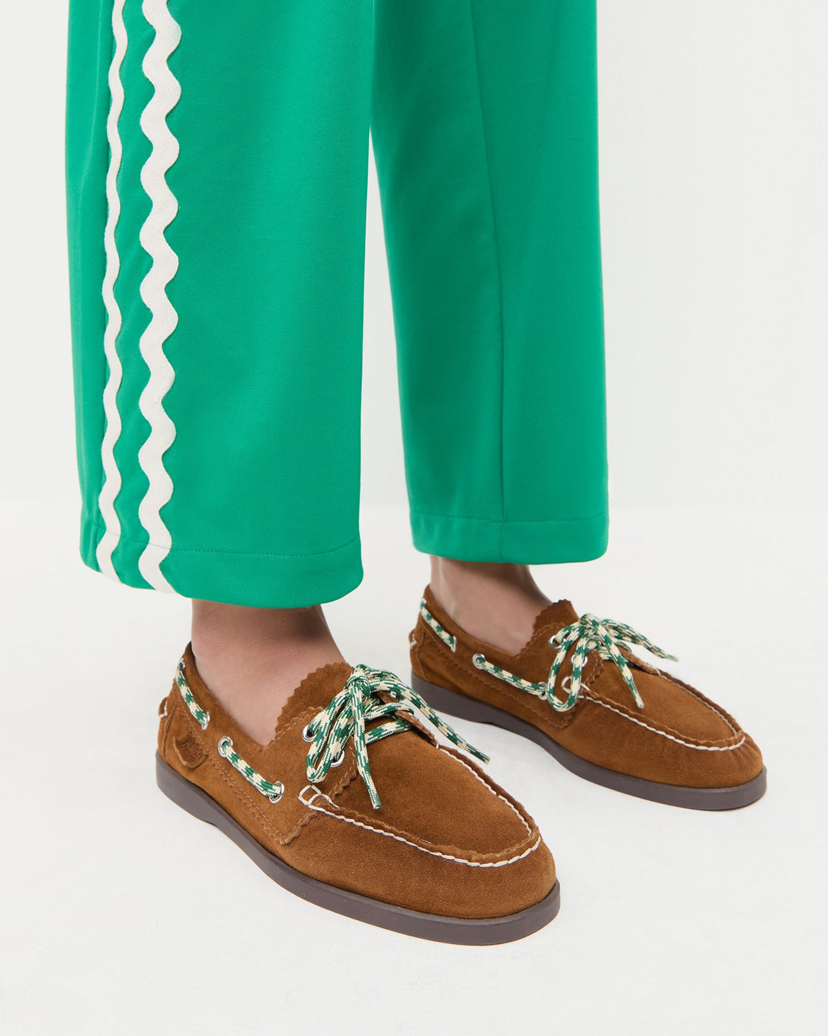 Women Loeffler Randall Franco Cacao Suede Boat Shoe