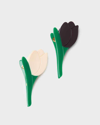 Women Loeffler Randall Juniper Maroon/Butter Tulip Clip Set