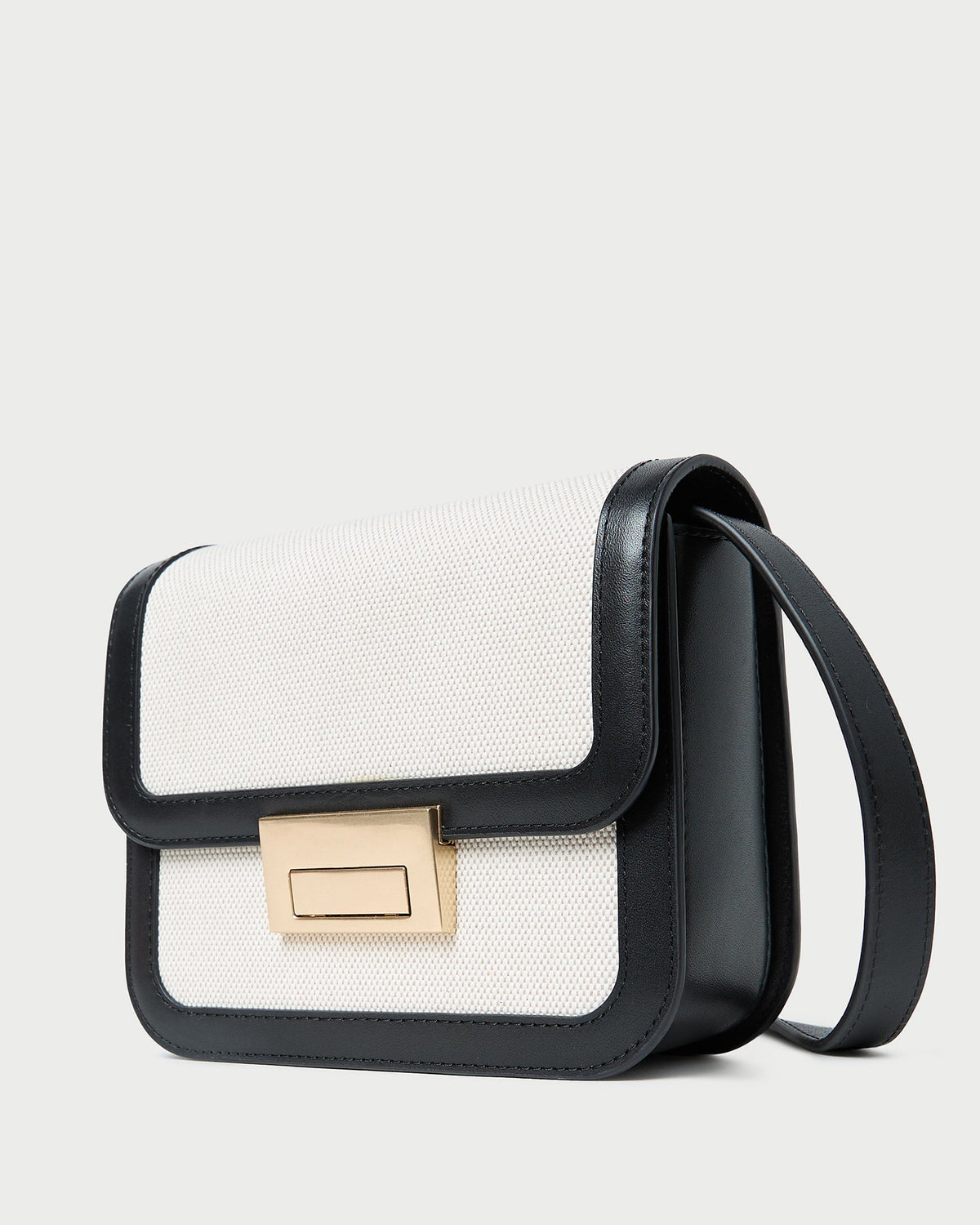 Women Loeffler Randall Desi Black/Natural Canvas Crossbody
