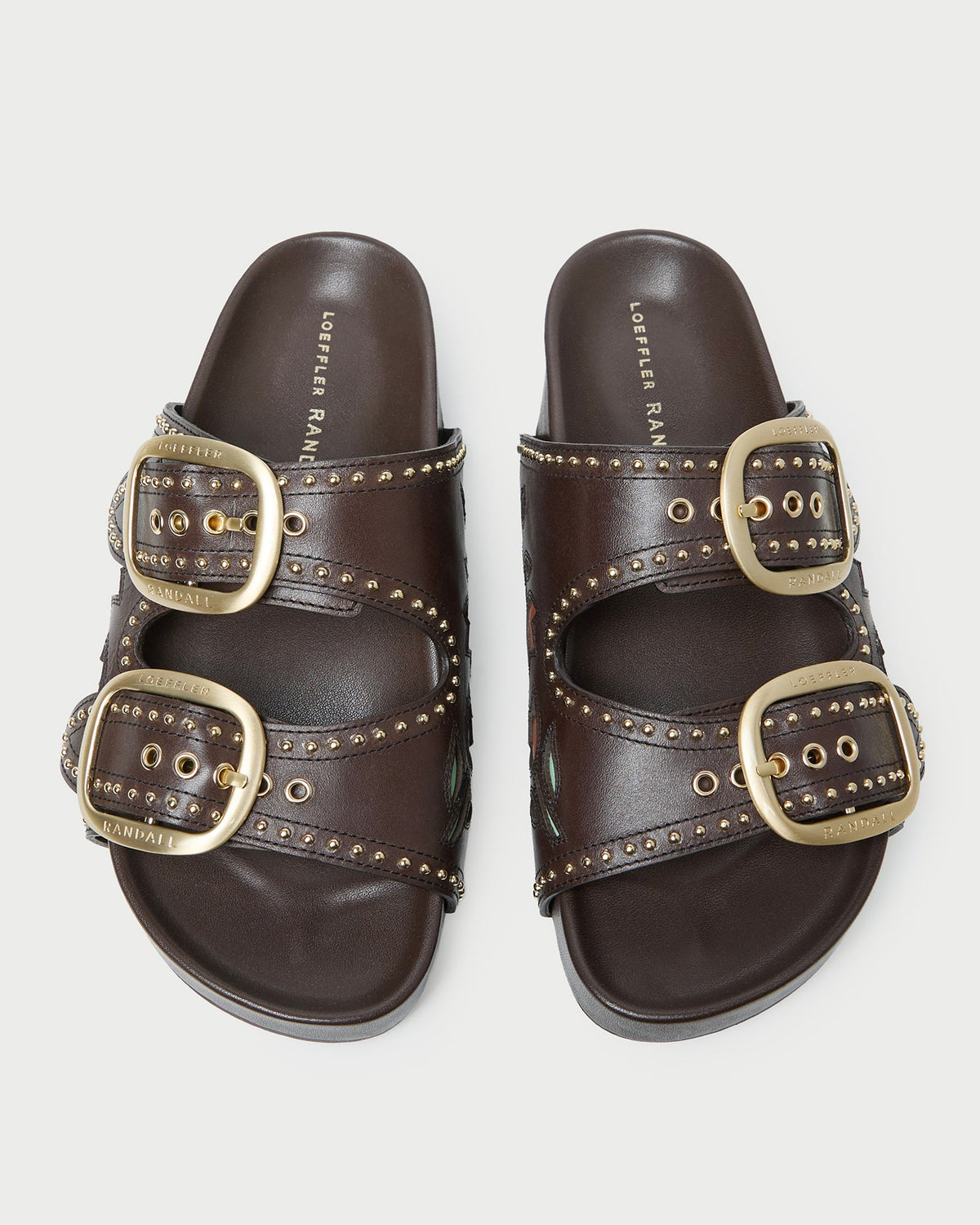 Women Loeffler Randall Eve Brown Tulip Two-Band Sandal