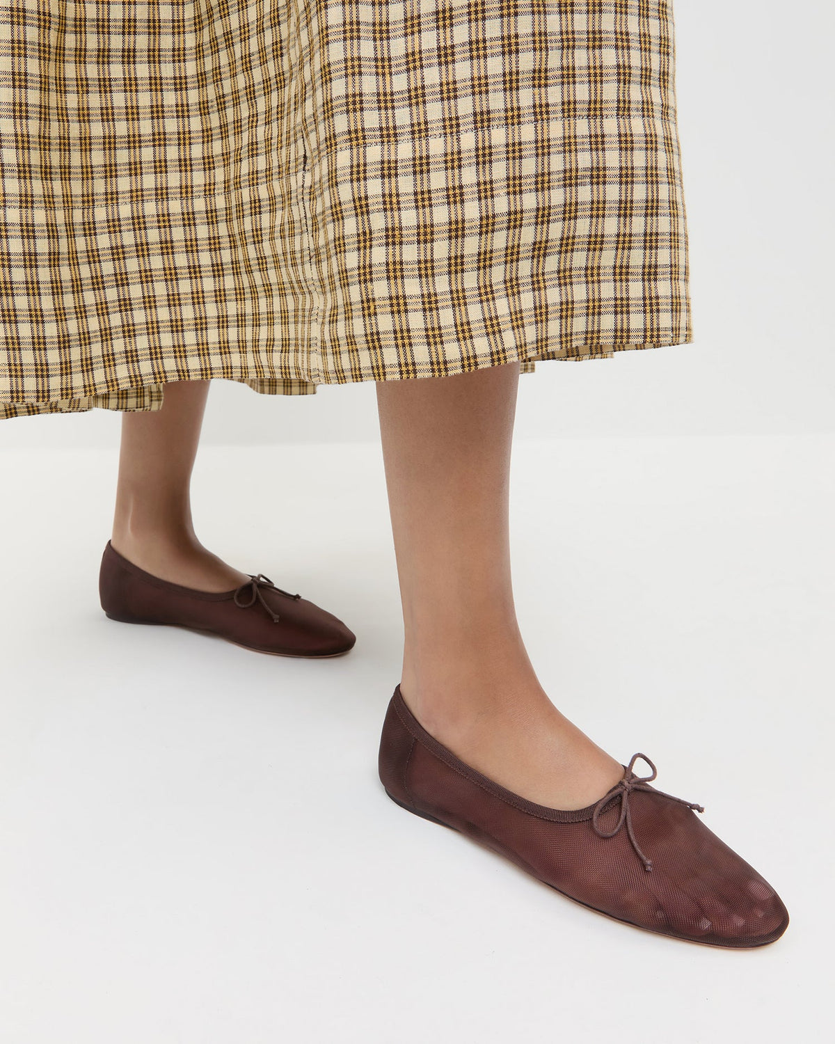 Women Loeffler Randall Landon Chocolate Mesh Ballet Flat
