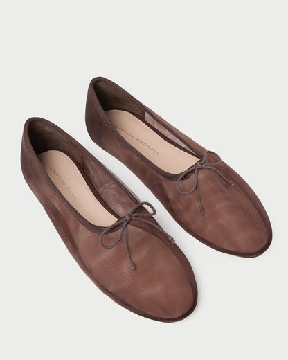 Women Loeffler Randall Landon Chocolate Mesh Ballet Flat