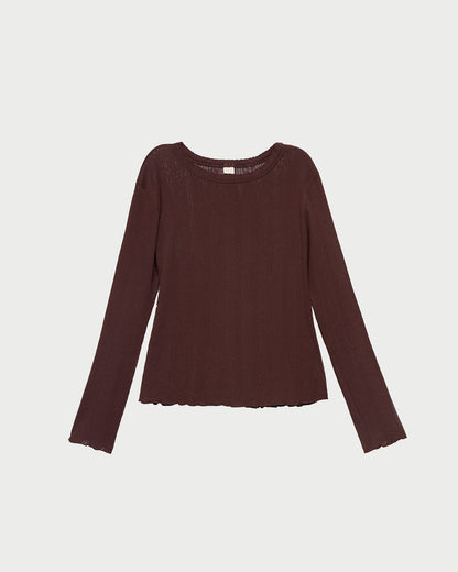 Women Loeffler Randall Lolo Pointelle Long-Sleeve Tee