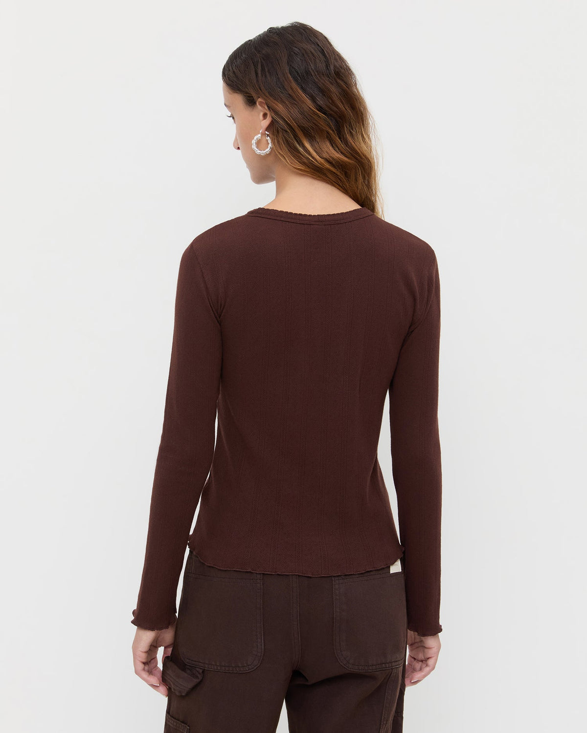 Women Loeffler Randall Lolo Pointelle Long-Sleeve Tee