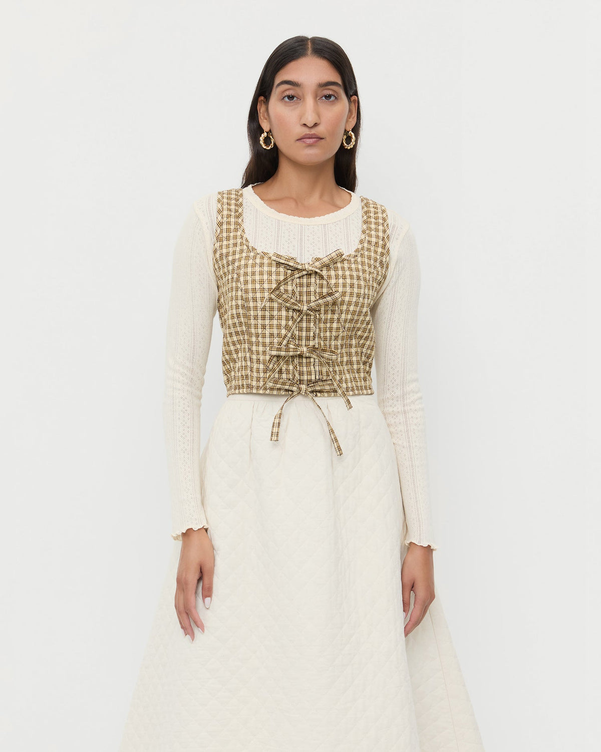 Women Loeffler Randall Callista Tie-Front Vest