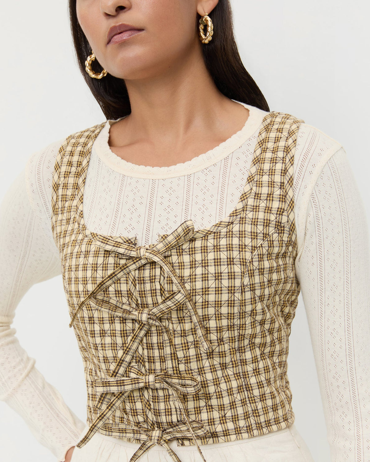 Women Loeffler Randall Callista Tie-Front Vest