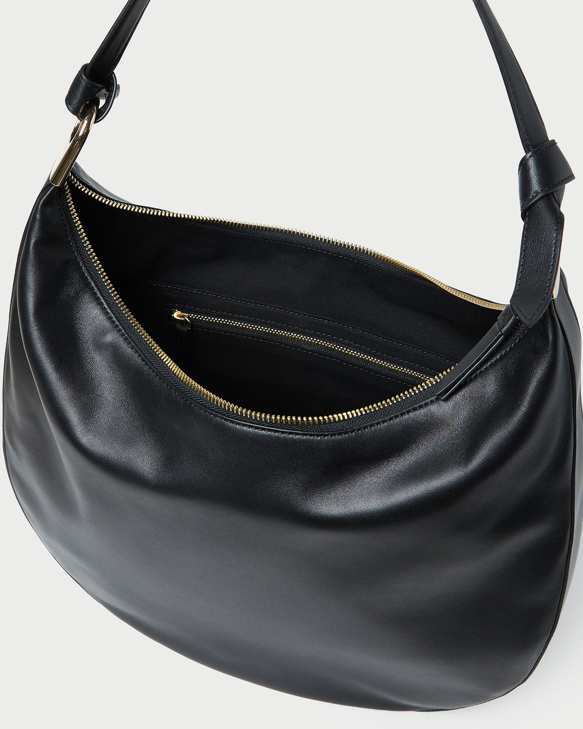 Women Loeffler Randall Morgan Black Leather Shoulder Bag