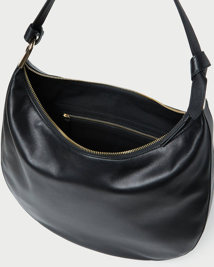 Women Loeffler Randall Morgan Black Leather Shoulder Bag