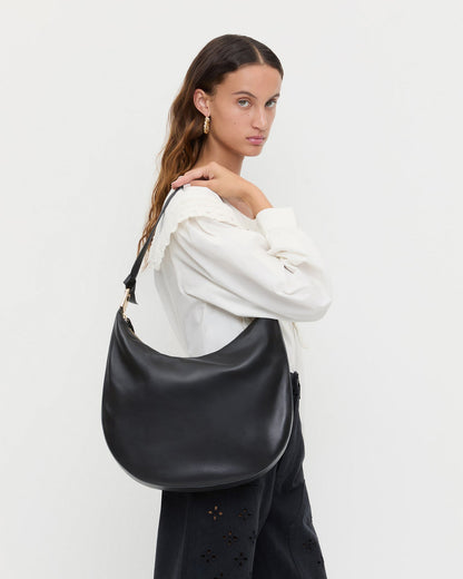 Women Loeffler Randall Morgan Black Leather Shoulder Bag