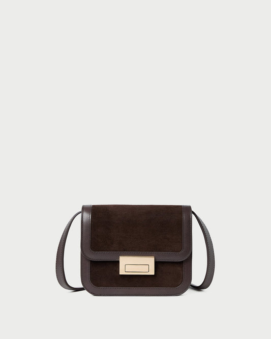 Women Loeffler Randall Desi Brown Suede Crossbody