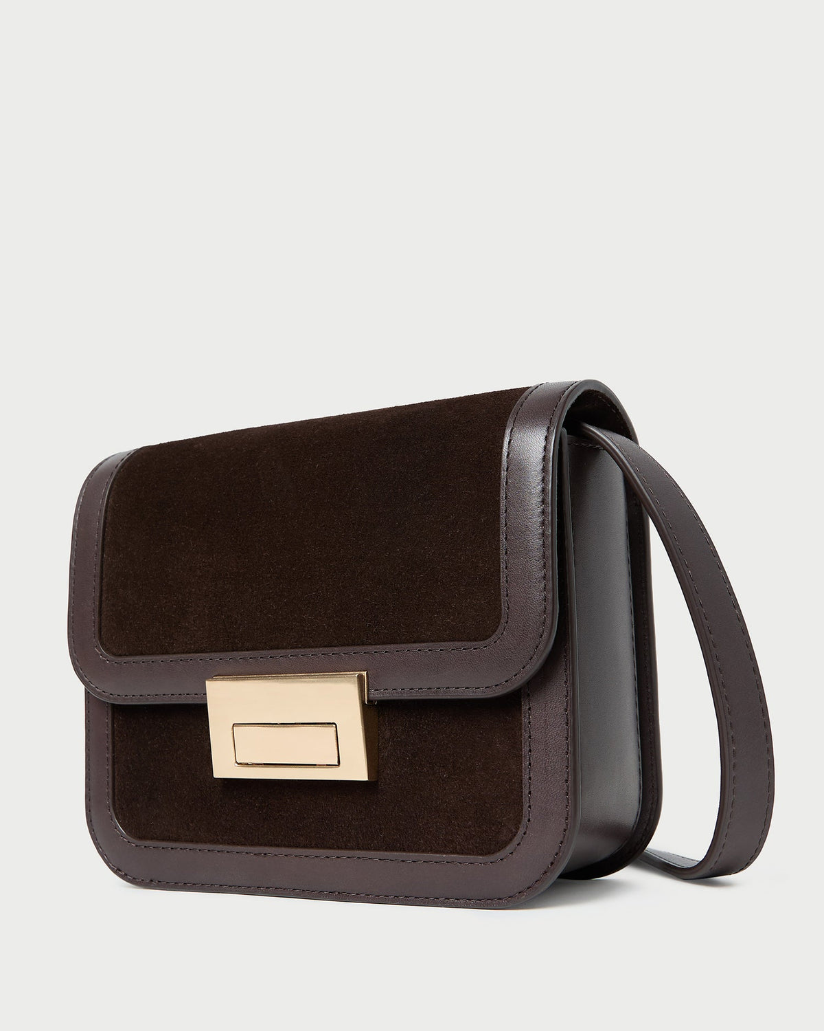Women Loeffler Randall Desi Brown Suede Crossbody