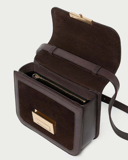 Women Loeffler Randall Desi Brown Suede Crossbody