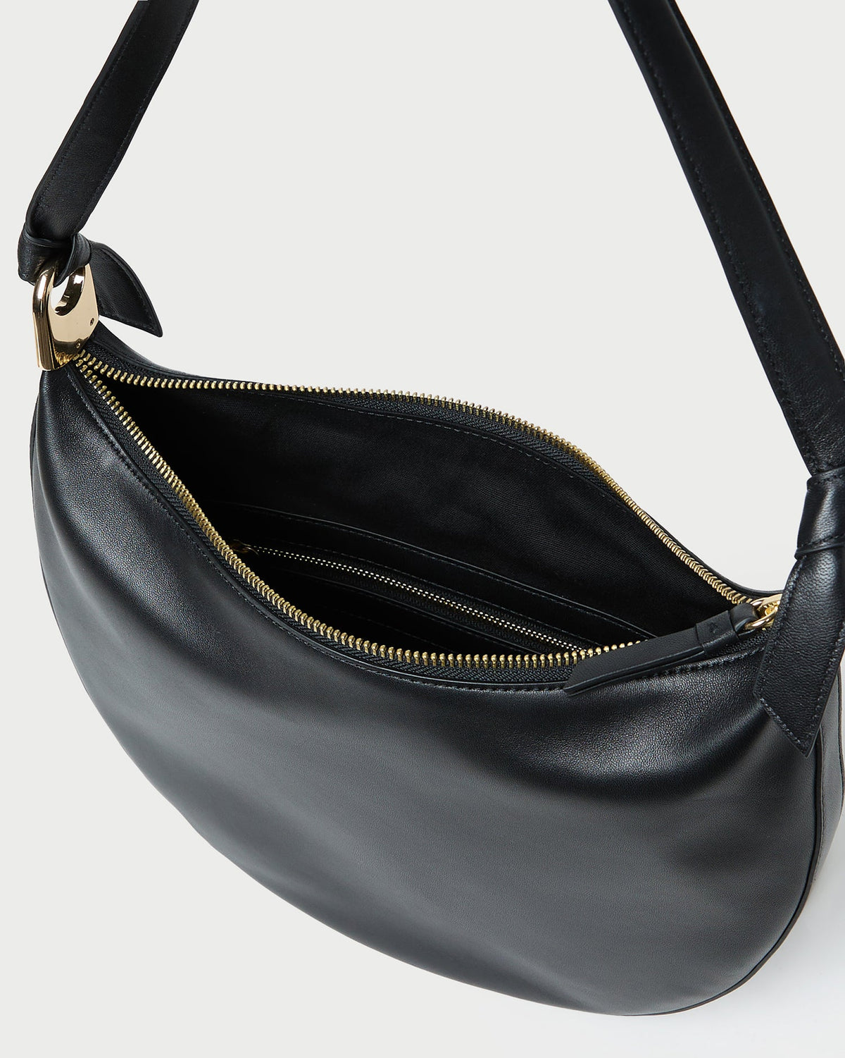 Women Loeffler Randall Harlow Black Leather Shoulder Bag