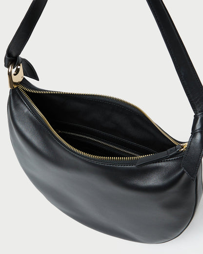Women Loeffler Randall Harlow Black Leather Shoulder Bag