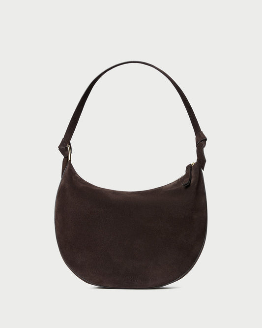 Women Loeffler Randall Harlow Brown Suede Shoulder Bag