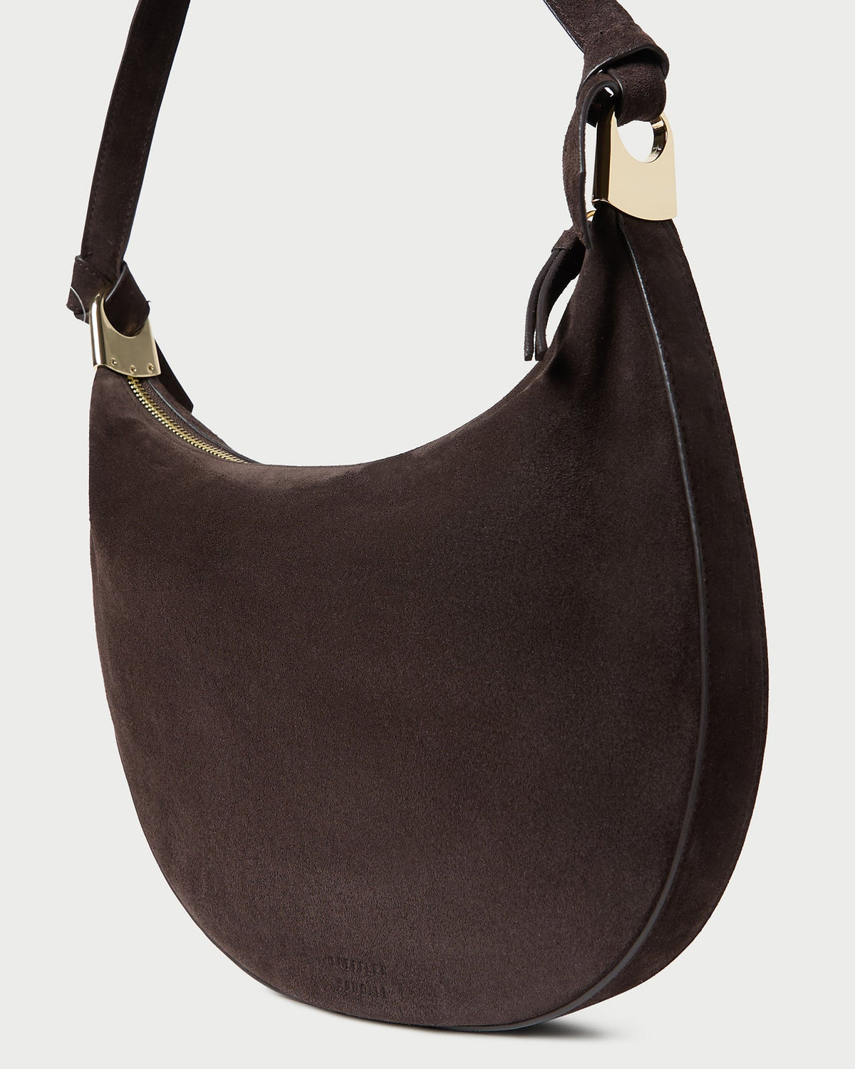 Women Loeffler Randall Harlow Brown Suede Shoulder Bag