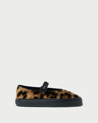 Women Loeffler Randall Cooper Leopard Velvet Mary Jane Sneaker
