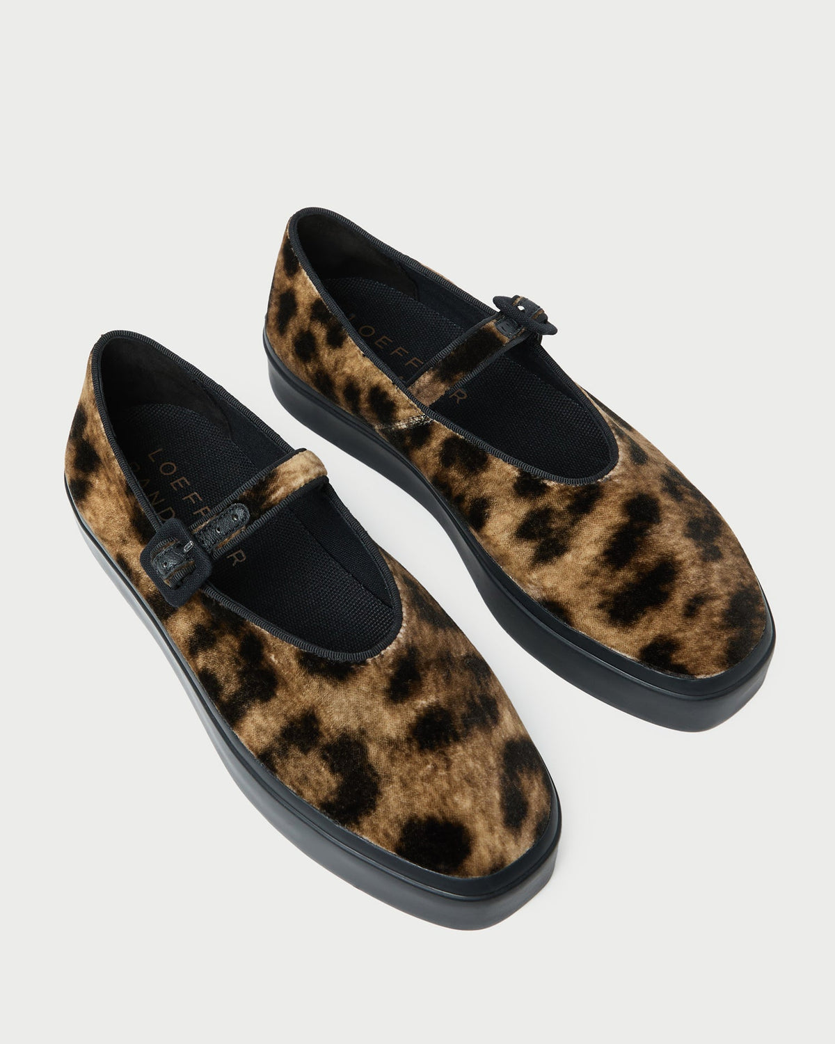 Women Loeffler Randall Cooper Leopard Velvet Mary Jane Sneaker