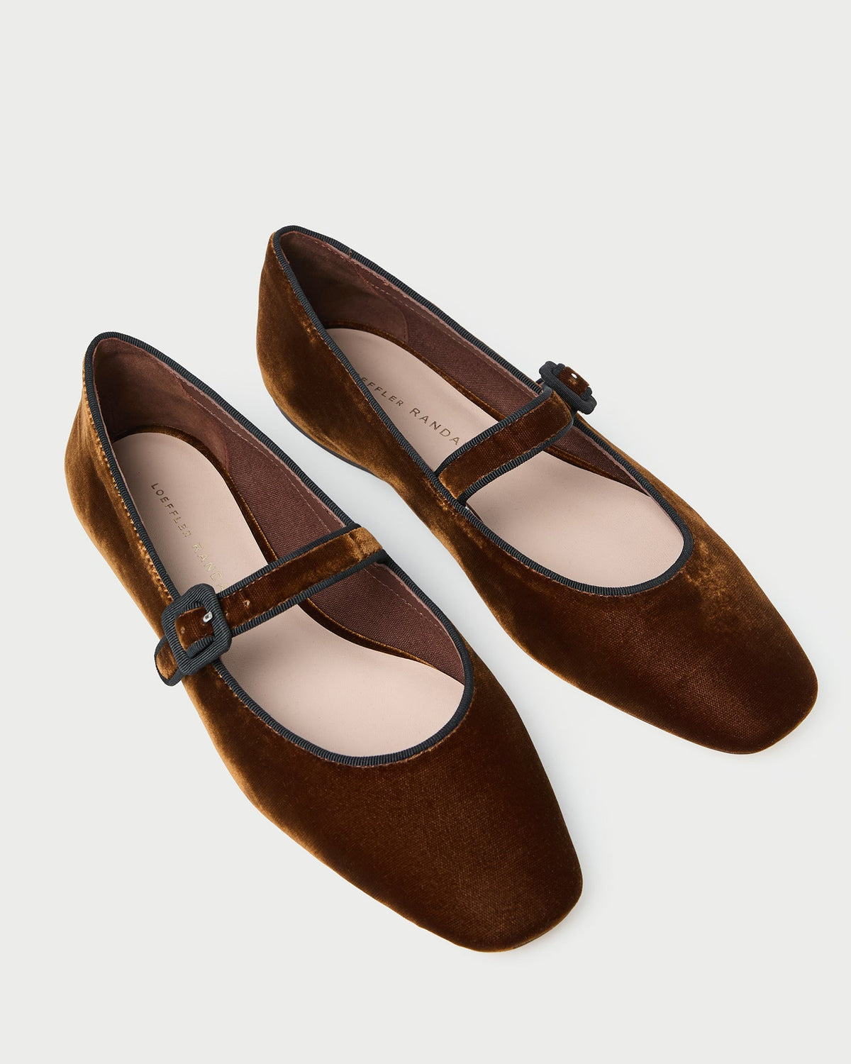 Women Loeffler Randall Ginger Brown Velvet Mary Jane