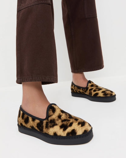 Women Loeffler Randall Mattie Leopard Velvet Slip-On Sneaker