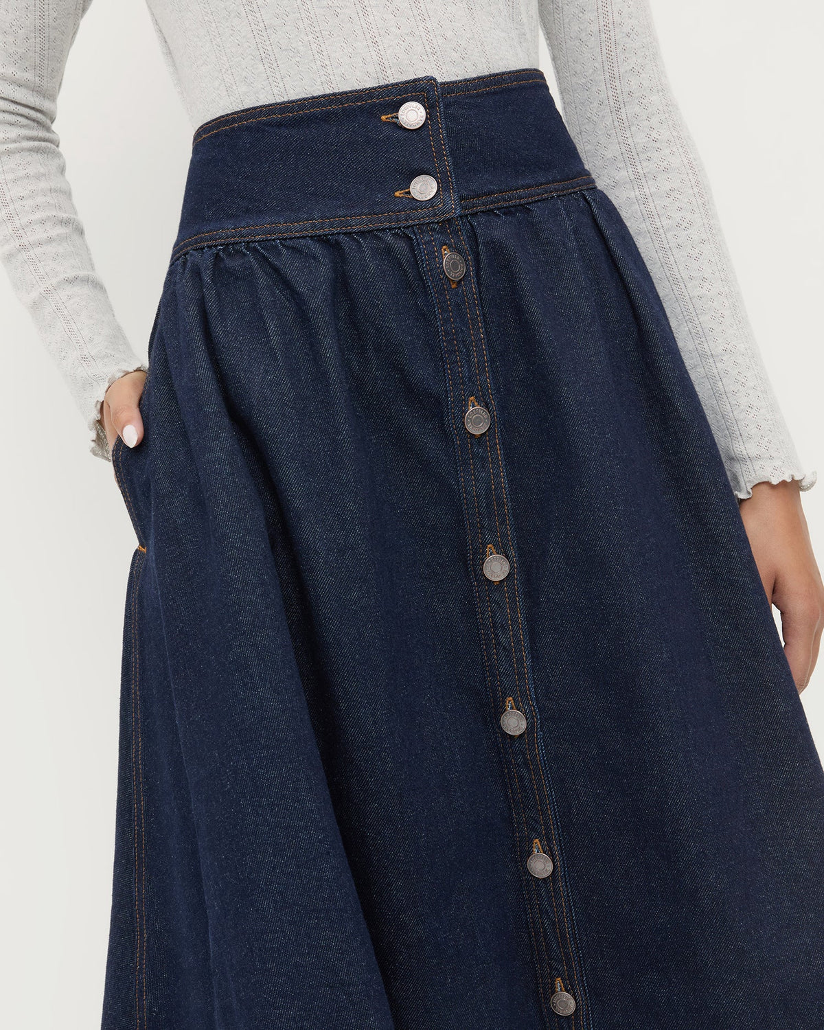 Women Loeffler Randall Ruthie Denim Skirt