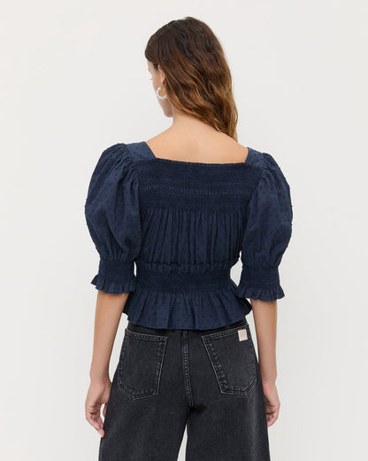 Women Loeffler Randall Nicola Smocked Blouse