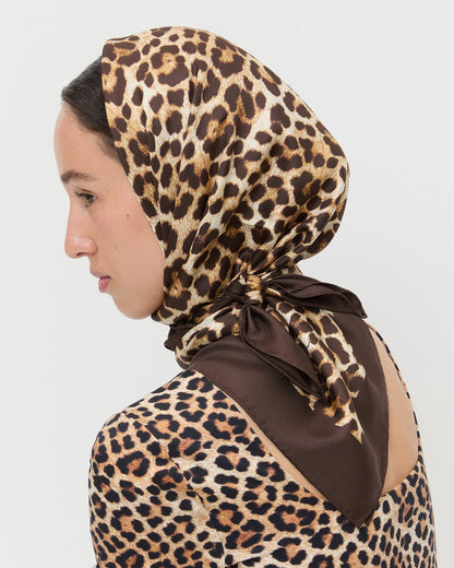 Women Loeffler Randall Beverly Leopard Silk Scarf
