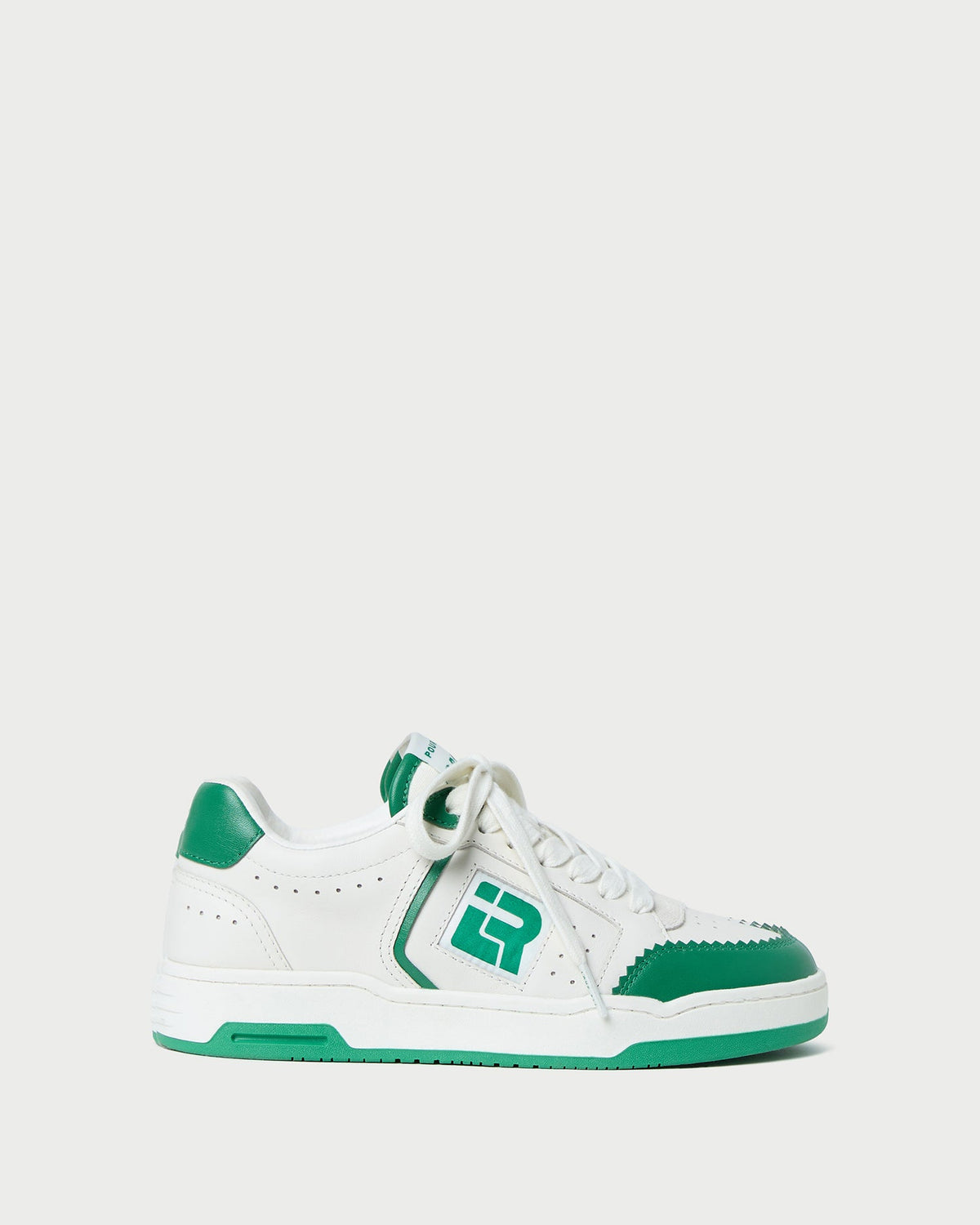 Women Loeffler Randall Topspin Cream/Green Court Sneaker