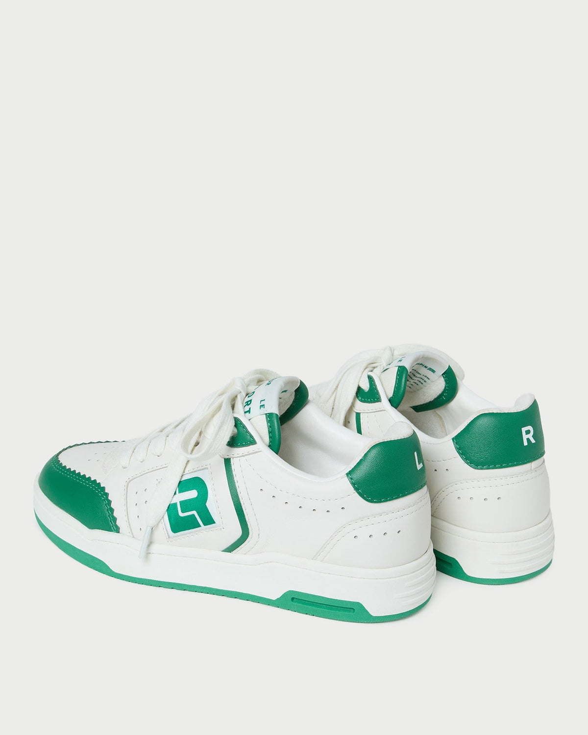 Women Loeffler Randall Topspin Cream/Green Court Sneaker