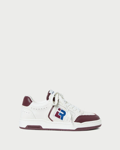 Women Loeffler Randall Topspin Cream/Maroon Court Sneaker