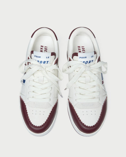 Women Loeffler Randall Topspin Cream/Maroon Court Sneaker