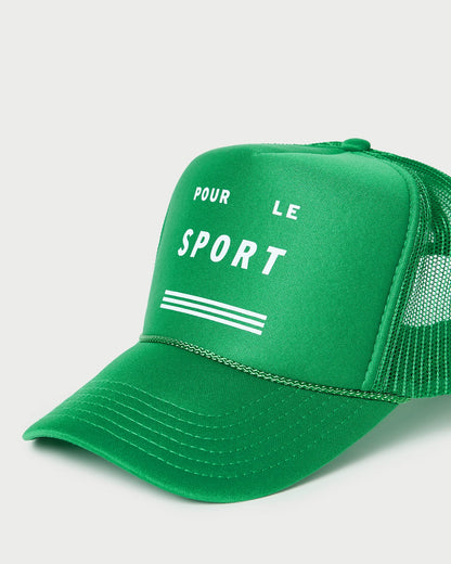 Women Loeffler Randall Lee Green Trucker Hat
