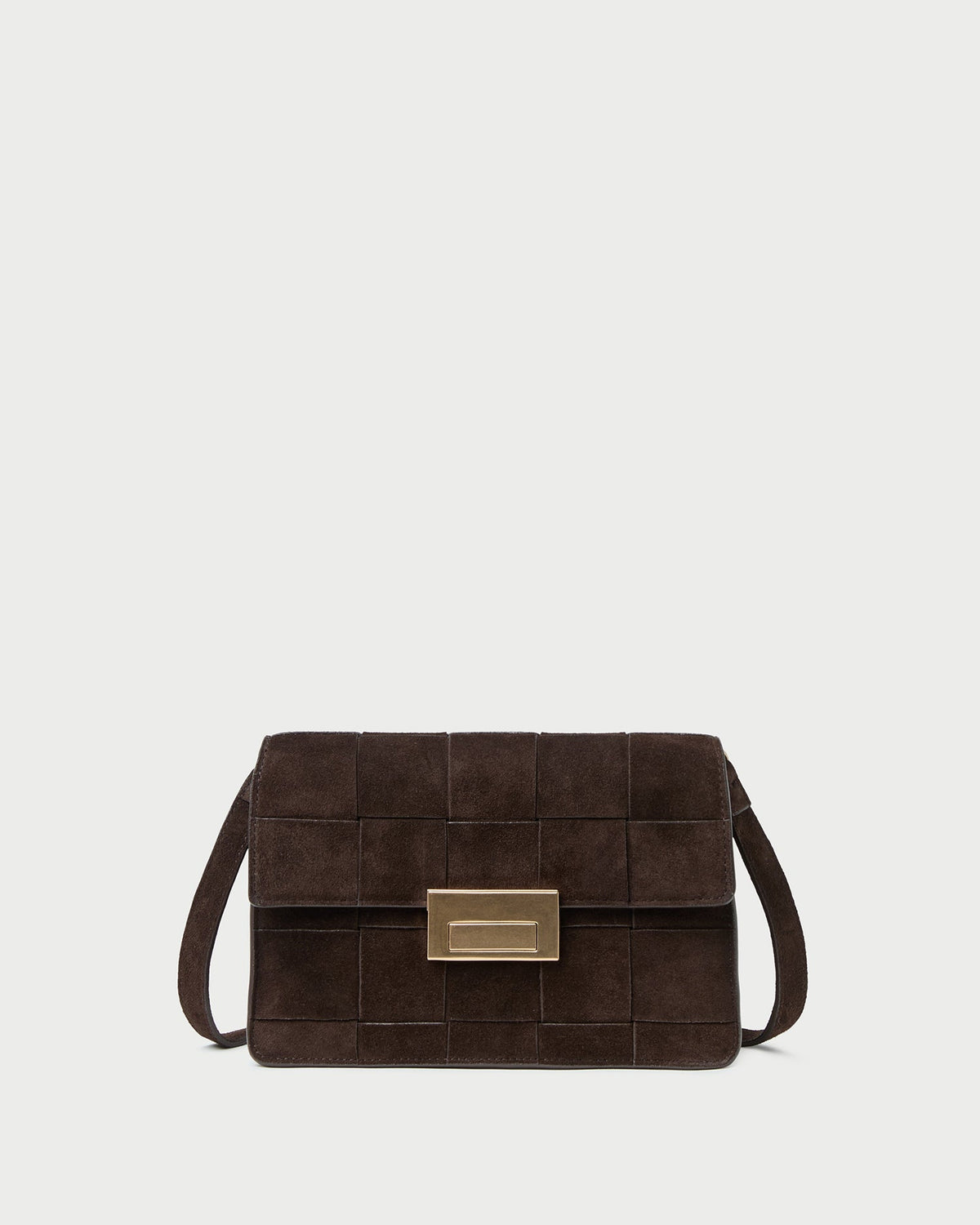 Women Loeffler Randall Delphine Brown Suede Shoulder Bag