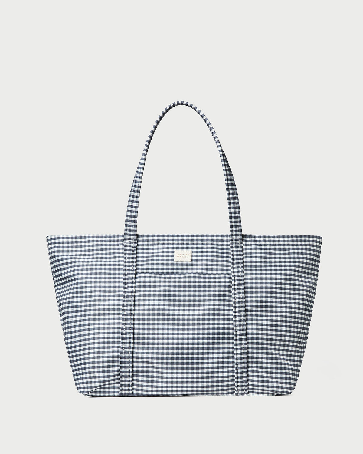 Women Loeffler Randall Dina Black/White Gingham Travel Tote