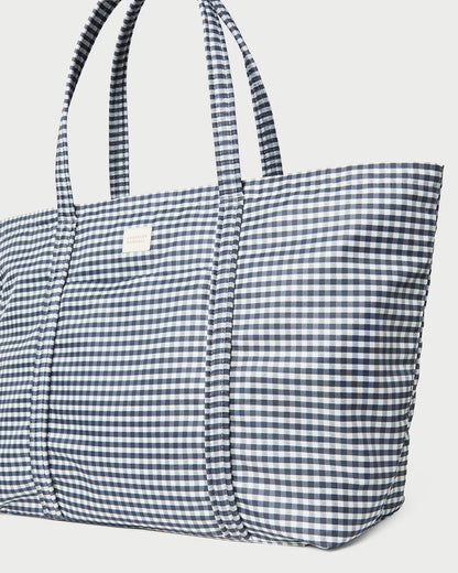 Women Loeffler Randall Dina Black/White Gingham Travel Tote