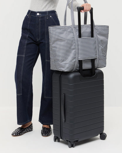 Women Loeffler Randall Dina Black/White Gingham Travel Tote