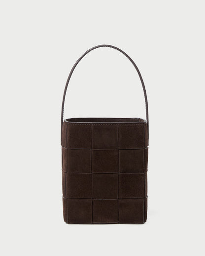Women Loeffler Randall Laith Brown Suede Bucket Bag