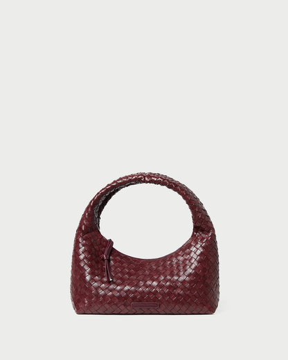 Women Loeffler Randall Mercer Maroon Woven Shoulder Bag