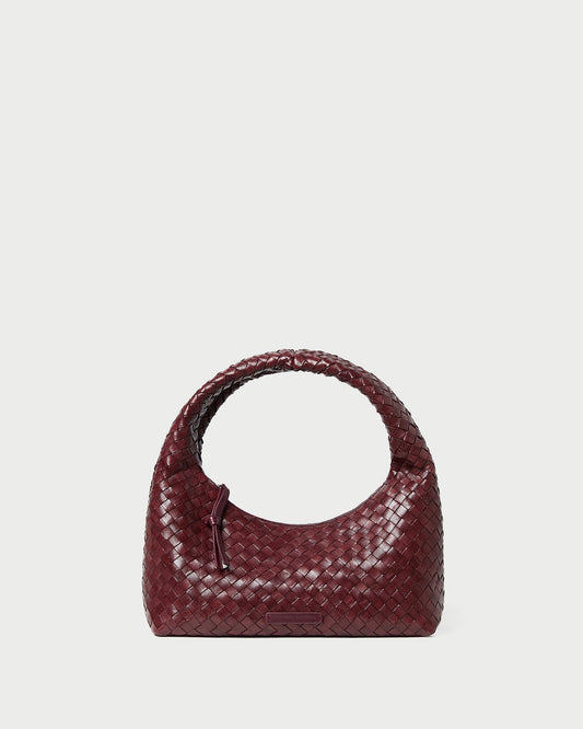Women Loeffler Randall Mercer Maroon Woven Shoulder Bag