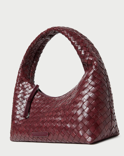 Women Loeffler Randall Mercer Maroon Woven Shoulder Bag