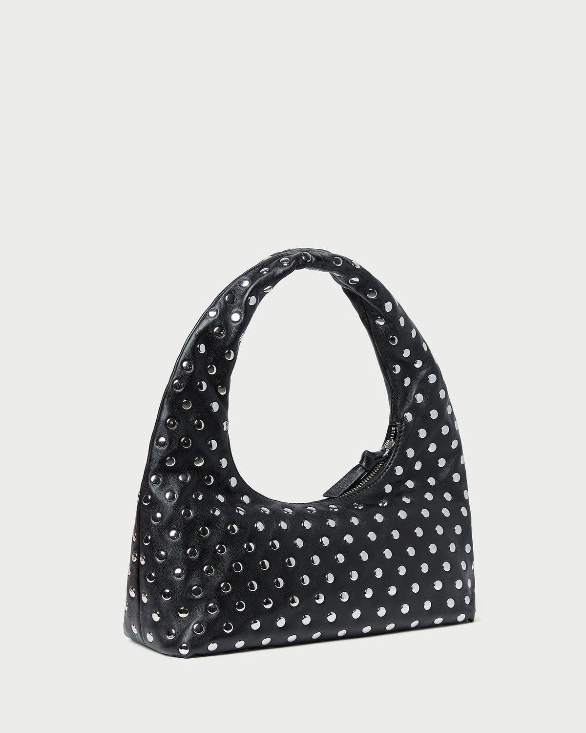 Women Loeffler Randall Mercer Black/Silver Leather Shoulder Bag